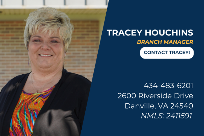 Contact Tracey Houchins, Branch Manager at First National Bank's Riverside Branch, by following this email link.